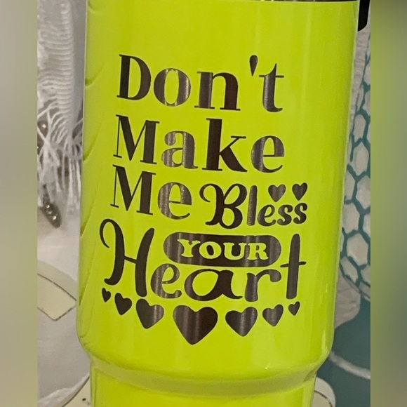 CUSTOM ENGRAVED 30oz Neon Yellow Iceflow Flip Straw Tumbler - Picture 5 of 5